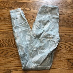 Lululemon Swift Speed High Rise Tight Leggings 28” Silver Blue White